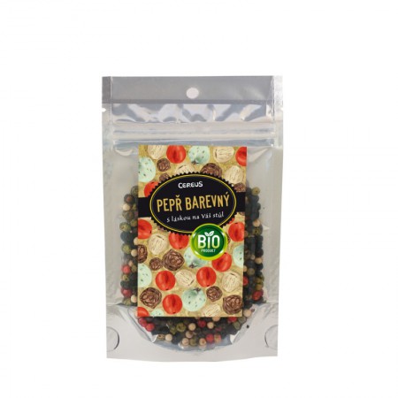 Pepř barevný celý 25g á 69 Kč